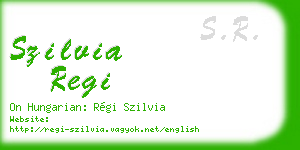 szilvia regi business card