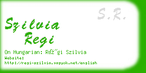 szilvia regi business card